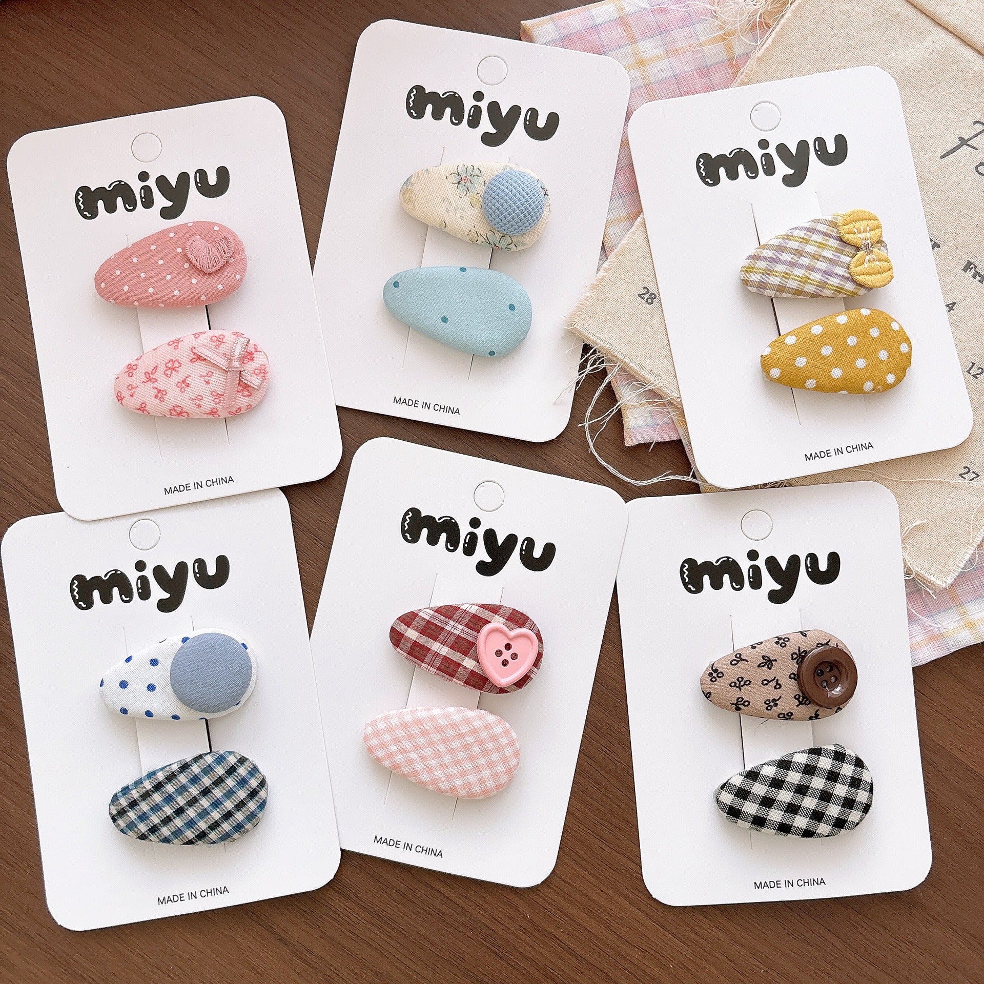 Collection of 2 Cute Geometric or Flowers Pattern Hair Clips, MyKids-USA®, Hair Pins, Claws & Clips, MyKids-USA -  -  -  -  -  -  - .