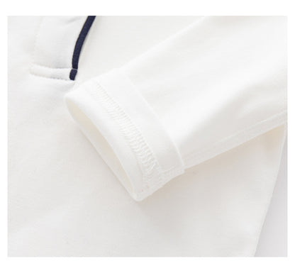 Autumn Arrival Baby Boys Long Sleeves Turn-down Collar Bodysuit