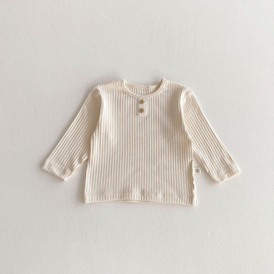 Autumn and Spring Arrival Baby Kids Unisex Long Sleeves Solid Color Casual Top, MyKids-USA®, Baby & Toddler Tops, MyKids-USA - Size/Age - 80 (9-12M) - Color - White -  -  - TR2511102336-C.