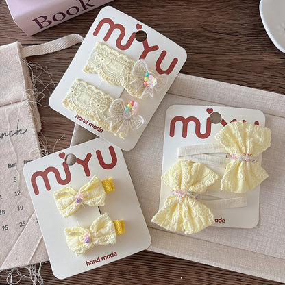 Collection of 2 Versatile Cute Yellow Cloth Design Hair Clips, MyKids-USA®, Hair Pins, Claws & Clips, MyKids-USA -  -  -  -  -  -  - .