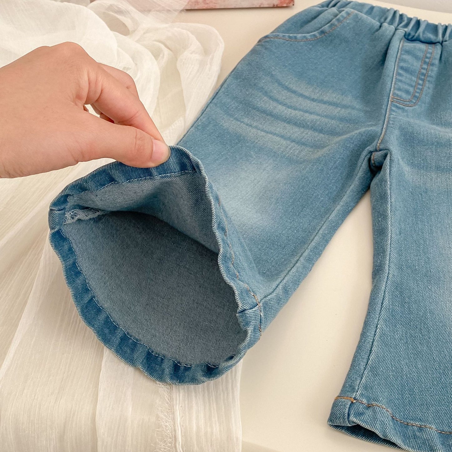 Spring and Autumn Arrival Modern Baby Kids Girls Denim Flared Pants, MyKids-USA®, Jeans, MyKids-USA -  -  -  -  -  -  - .