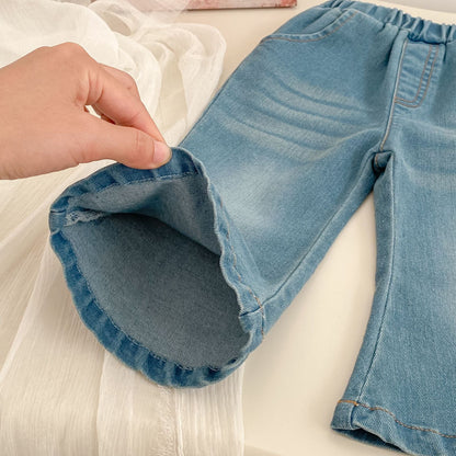 Spring and Autumn Arrival Modern Baby Kids Girls Denim Flared Pants, MyKids-USA®, Jeans, MyKids-USA -  -  -  -  -  -  - .