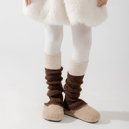 Winter and Autumn Baby Kids Girls Breathable Color Patchwork Legs Sleeves Socks, MyKids-USA®, Baby & Toddler Socks & Tights, MyKids-USA - Size/Age - Average Size (0-12Y） - Color - Coffee -  -  - TR2601181618-C.