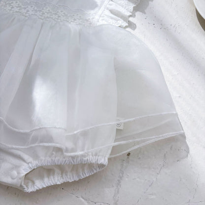Summer Arrival Baby Girls Fly Sleeves Tulle Patchwork Lace Decorated Onesies, MyKids-USA®, Baby & Toddler Dresses, MyKids-USA -  -  -  -  -  -  - 