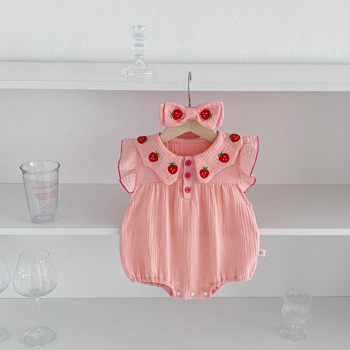 Summer Arrival Baby Girls Sleeveless Strawberry Pattern Bodysuit, MyKids-USA®, Baby & Children's One-Pieces, MyKids-USA -  -  -  -  -  -  - .