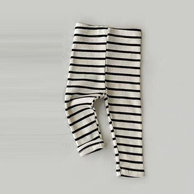 Baby Striped Pattern Casual Elastic Leggings