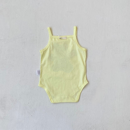 Summer Arrival Baby Sleeveless Cartoon Pattern Bodysuit