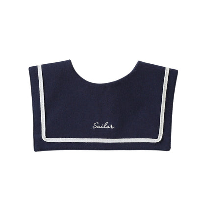 Adorable Letters Pattern Snap-on Square Shaped Bib, MyKids-USA®, Bibs, MyKids-USA - Size/Age - S (0-3Y) - Color - Navy Blue (Dark Blue) -  -  - TR2605232251-B.