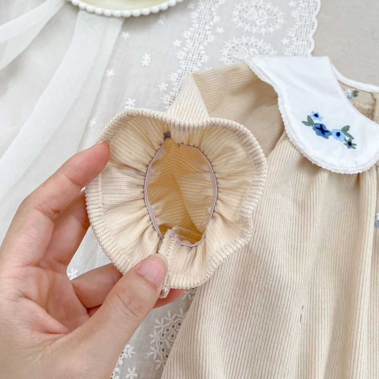 Autumn Baby Kids Girls Flowers Embroidered Pattern Long-sleeved Onesies and Dress – Princess Sister Matching Set, MyKids-USA®, Baby & Toddler Dresses, MyKids-USA -  -  -  -  -  -  - 