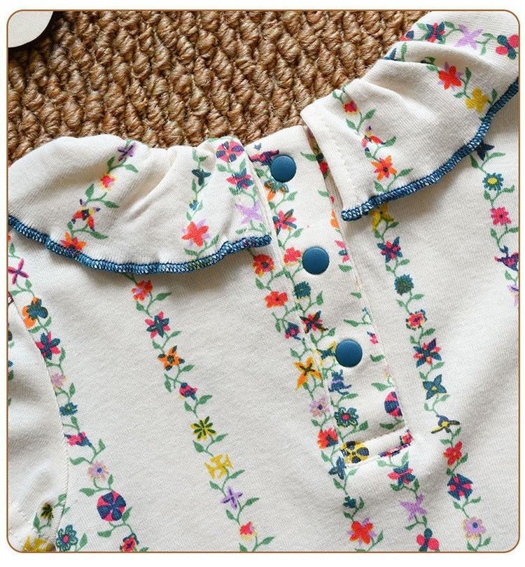 Summer Arrival Baby Girls Short Sleeves Flowers Pattern Bodysuit, MyKids-USA®, Bodysuits, MyKids-USA -  -  -  -  -  -  - .