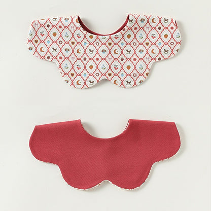 Adorable Simple Pattern Cotton Snap-on Flowers Shaped Bib, MyKids-USA®, Bibs, MyKids-USA - Size/Age - M (1-3Y) - Color - Red -  -  - TR2604212319-D.