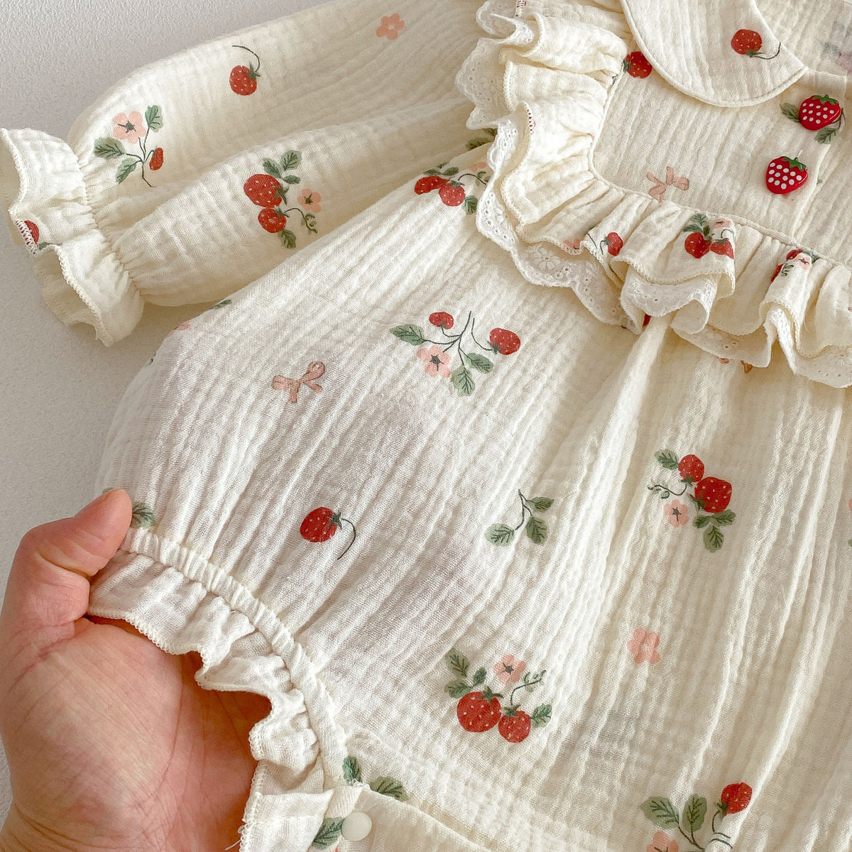 MyKids-USA® Autumn Arrival Baby Girls Long Sleeves Fruits Pattern Bodysuit