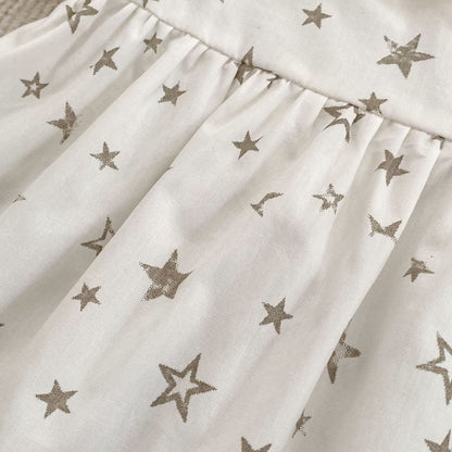 Summer Girls Stars Pattern Flowers Embroidered Collar Onesies and Dress – Princess Sister Matching Set, MyKids-USA®, Baby & Children's Outfits, MyKids-USA -  -  -  -  -  -  - .