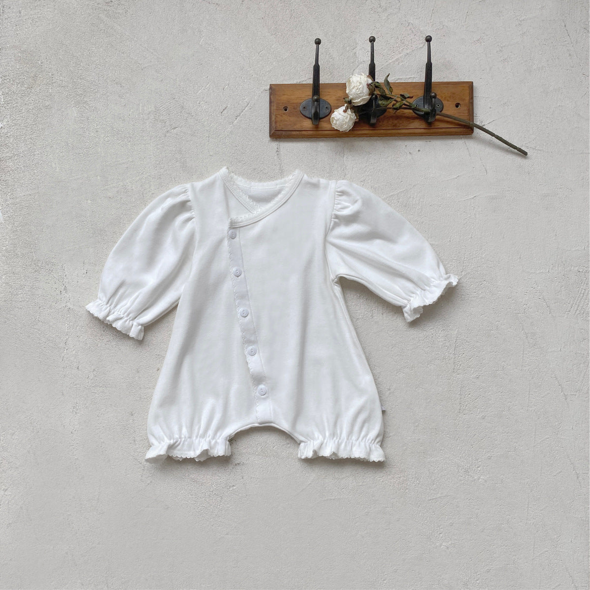 MyKids-USA® Autumn Hot Selling Baby Unisex Solid Color Long Sleeves Romper