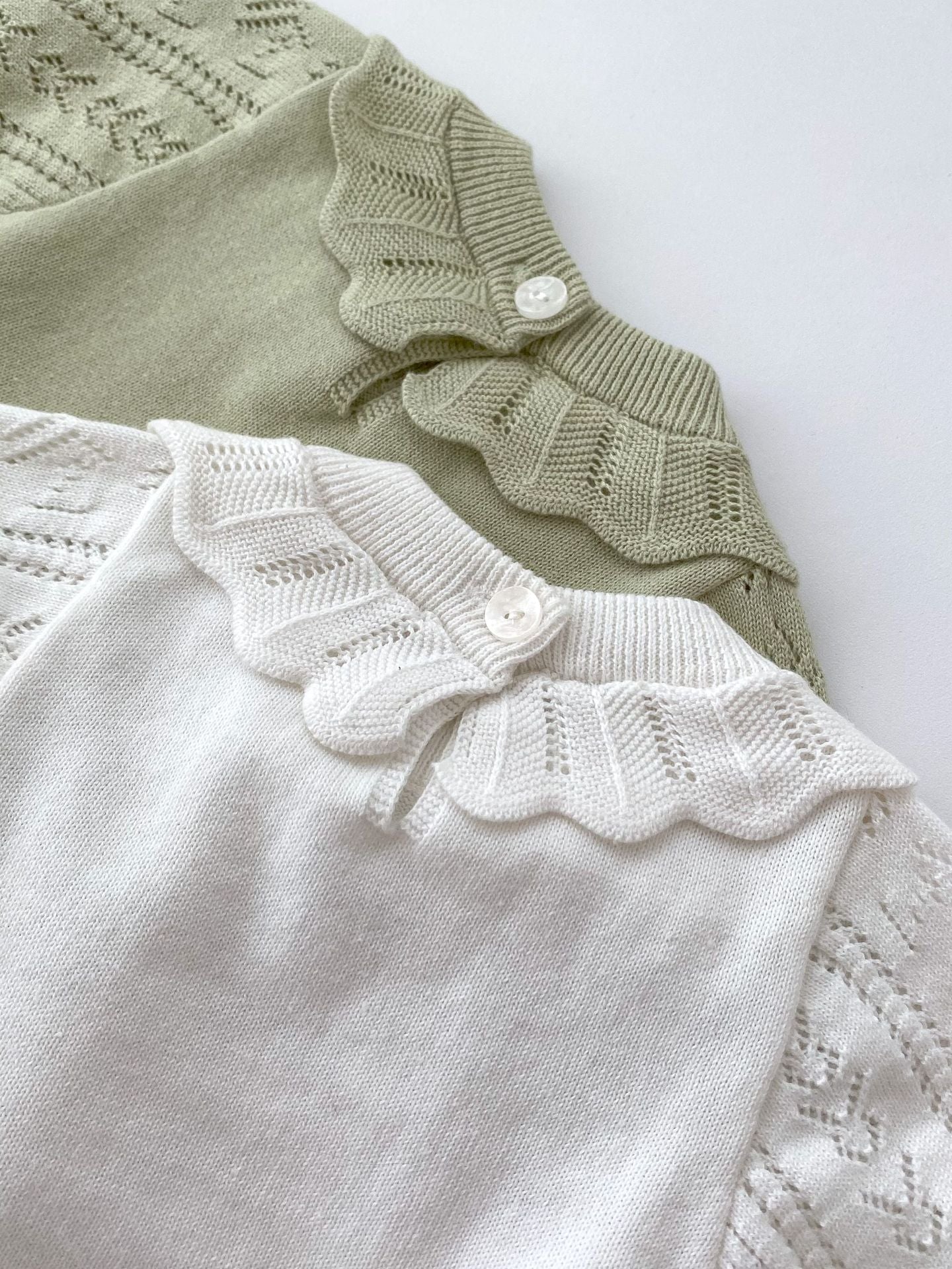 Summer Baby Kids Girls Hollow Out Knitting Pattern Pullover Top And Bloomers Casual Clothing Set