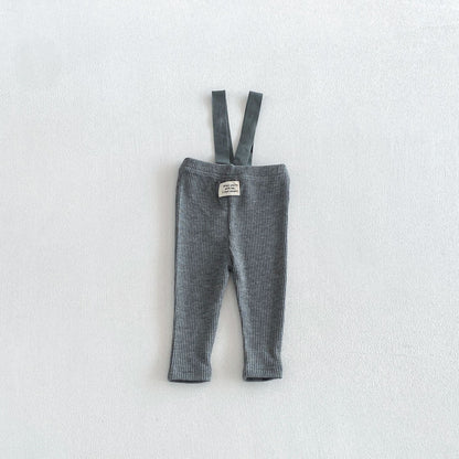 MyKids-USA® Autumn Arrival Baby Sleeveless Solid Color Overalls