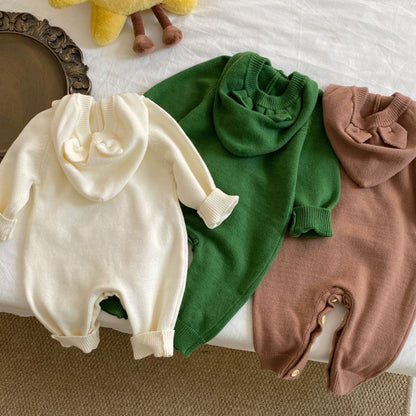 Autumn and Winter Arrival Baby Unisex Long Sleeves Cute Animals Cartoon Pattern Hooded Warm Rompers, MyKids-USA®, Baby One-Pieces, MyKids-USA -  -  -  -  -  -  - 