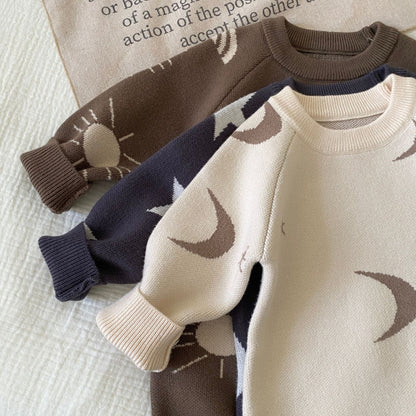 Autumn and Winter Arrival Baby Unisex Long Sleeves Geometric Pattern Knitted Rompers, MyKids-USA®, Baby One-Pieces, MyKids-USA -  -  -  -  -  -  - 