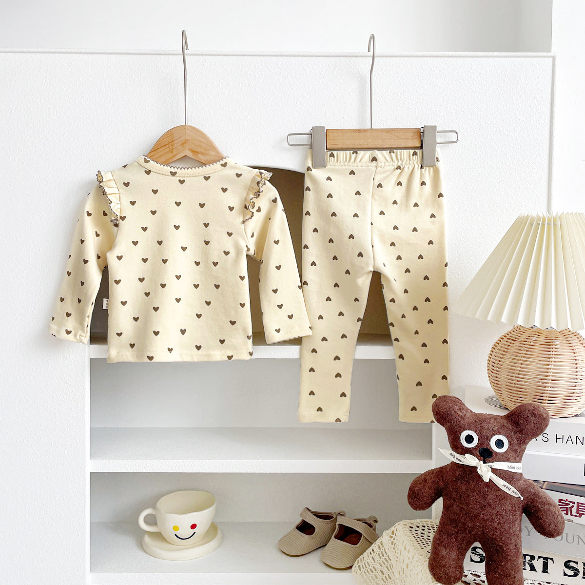 Spring and Autumn Unisex Hearts Pattern Long Sleeves Top and Pants Clothing Set, MyKids-USA®, Baby & Toddler Outfits, MyKids-USA -  -  -  -  -  -  - 