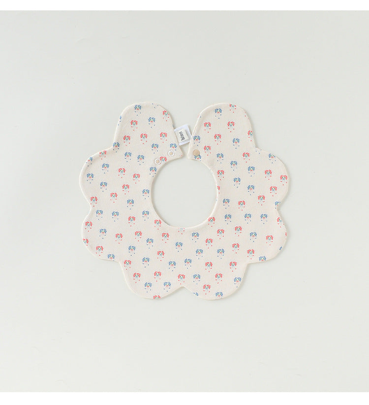 Adorable Simple Pattern Cotton Snap-on Flowers Shaped Bib, MyKids-USA®, Bibs, MyKids-USA - Size/Age - M (1-3Y) - Color - Apricot -  -  - TR2602011438-A.