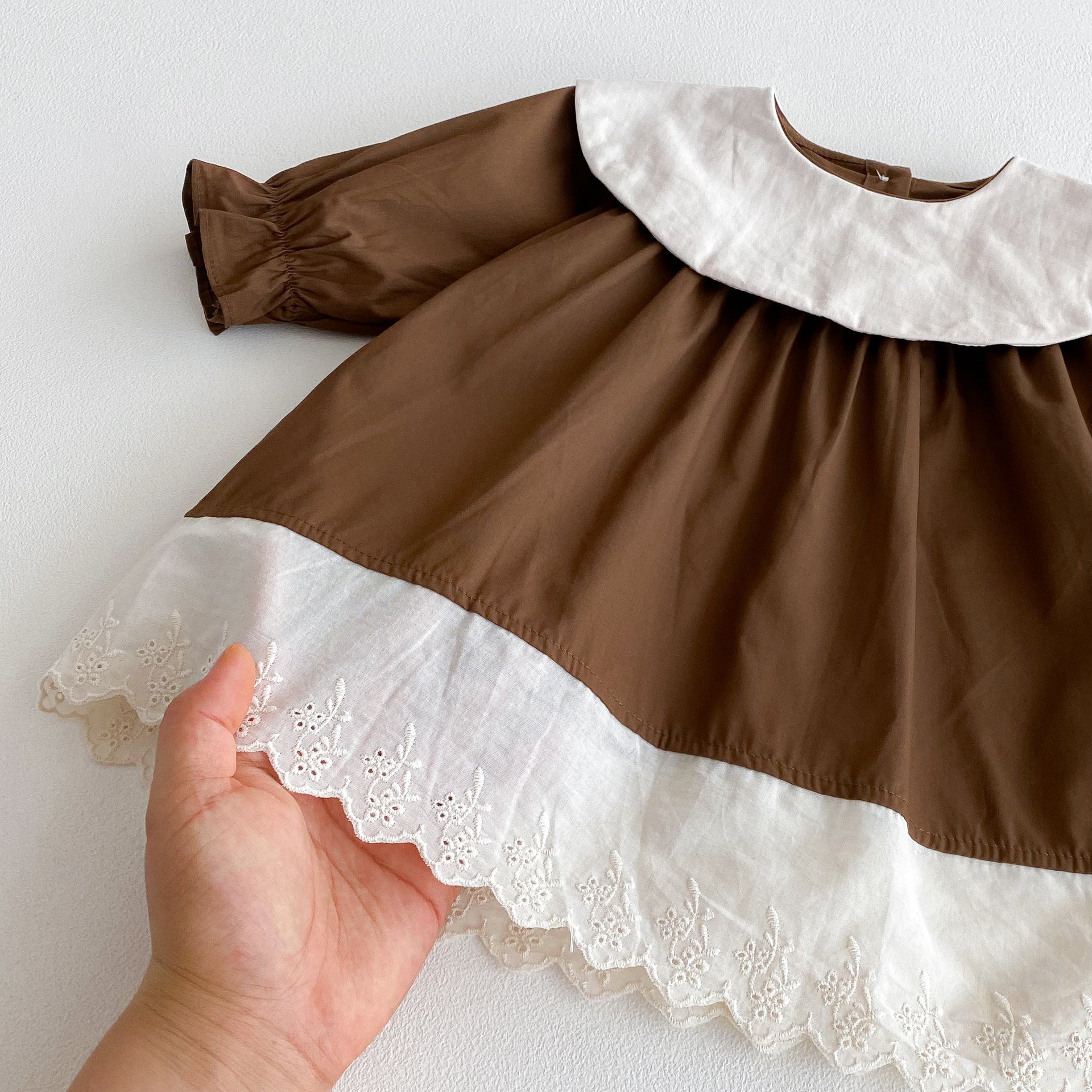 Autumn Baby Kids Girls Color Patchwork Long-sleeved Onesies and Dress – Princess Sister Matching Set, MyKids-USA®, Baby & Toddler Dresses, MyKids-USA -  -  -  -  -  -  - 