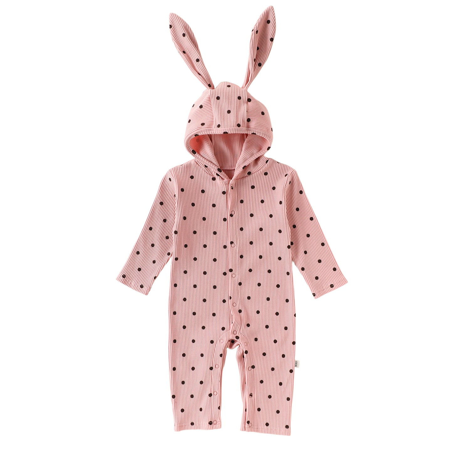 Spring Arrival Baby Unisex Long Sleeves Dots Pattern Hooded Rompers, MyKids-USA®, Baby One-Pieces, MyKids-USA - Size/Age - 66 (3-6M) - Color - Pink -  -  - TR2601301734-D.