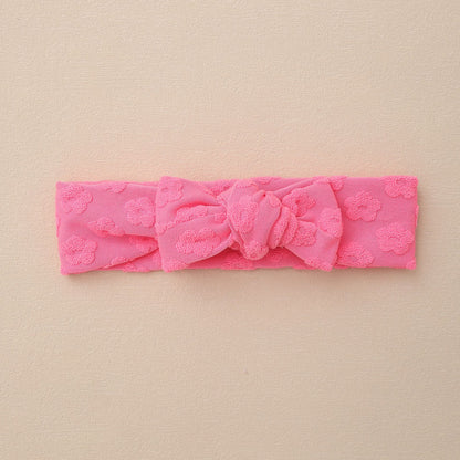 Elastic Baby Headband with Bow and Embroidered Flowers, MyKids-USA®, Hair Pins, Claws & Clips, MyKids-USA - Size/Age - Average Size (0-6Y） - Color - Red -  -  - TR2411282304-F.