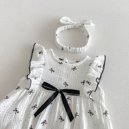 Summer Arrival Baby Girls Fly Sleeves Butterfly-bows Pattern Bodysuit, MyKids-USA®, Bodysuits, MyKids-USA -  -  -  -  -  -  - .