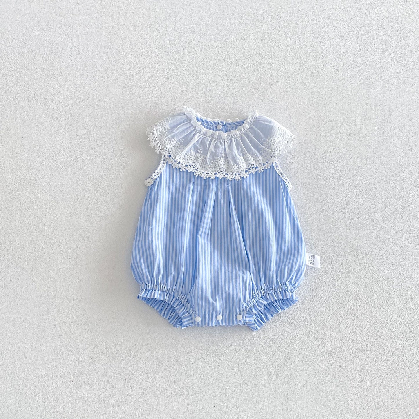 Summer Arrival Baby Girls Sleeveless Flowers Pattern Lace Trim Bodysuit, MyKids-USA®, Baby & Children's One-Pieces, MyKids-USA® -  -  -  -  -  -  - .