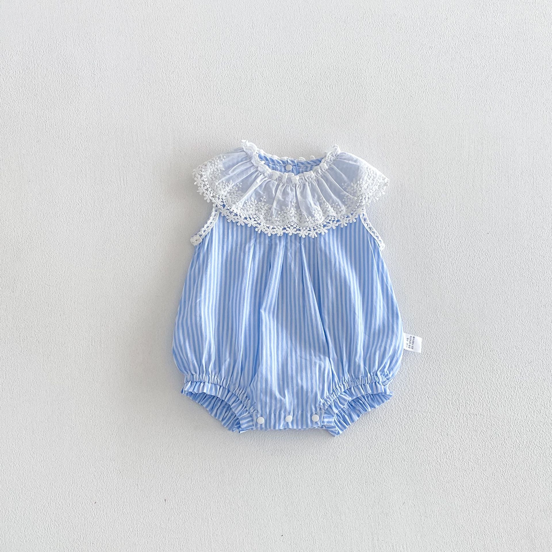 Summer Arrival Baby Girls Sleeveless Flowers Pattern Lace Trim Bodysuit, MyKids-USA®, Baby & Children's One-Pieces, MyKids-USA® -  -  -  -  -  -  - .