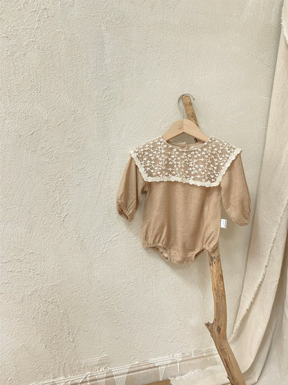 MyKids-USA® Autumn Long Sleeve Lace Collar Baby Kids Girls Princess Bodysuit
