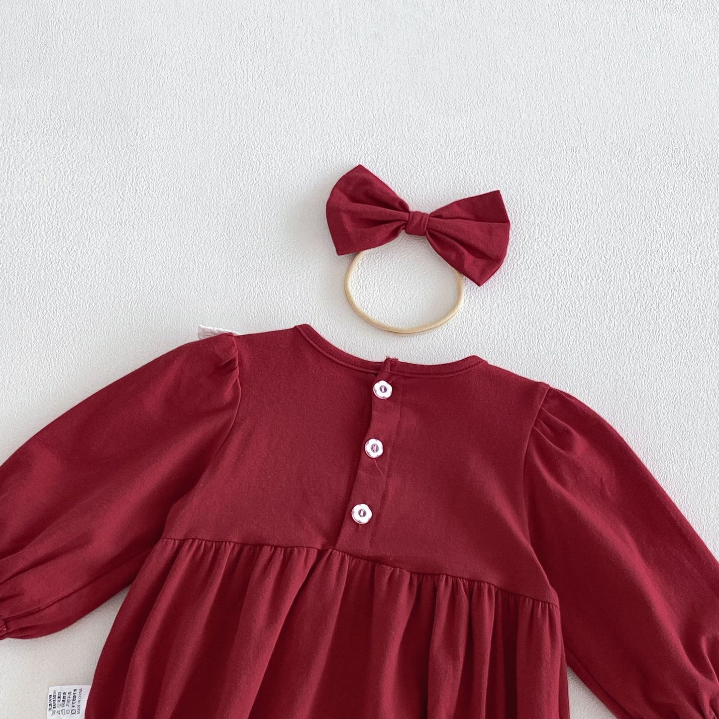 MyKids-USA® Autumn Arrival Baby Girls Long Sleeves Cute Color Patchwork Embroidered Bodysuit