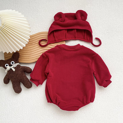 Autumn and Winter Arrival Baby Unisex Long Sleeves Casual Cartoon Pattern Warm Onesies, MyKids-USA®, Bodysuits, MyKids-USA -  -  -  -  -  -  - 