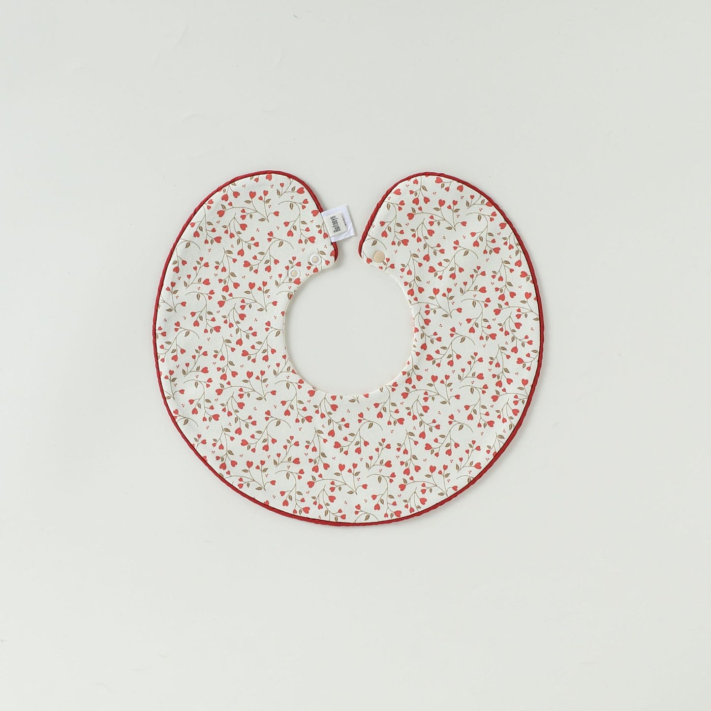 Adorable Simple Pattern Cotton Snap-on Round Shaped Bib, MyKids-USA®, Bibs, MyKids-USA - Size/Age - M (1-3Y) - Color - Apricot -  -  - TR2601301815-A.