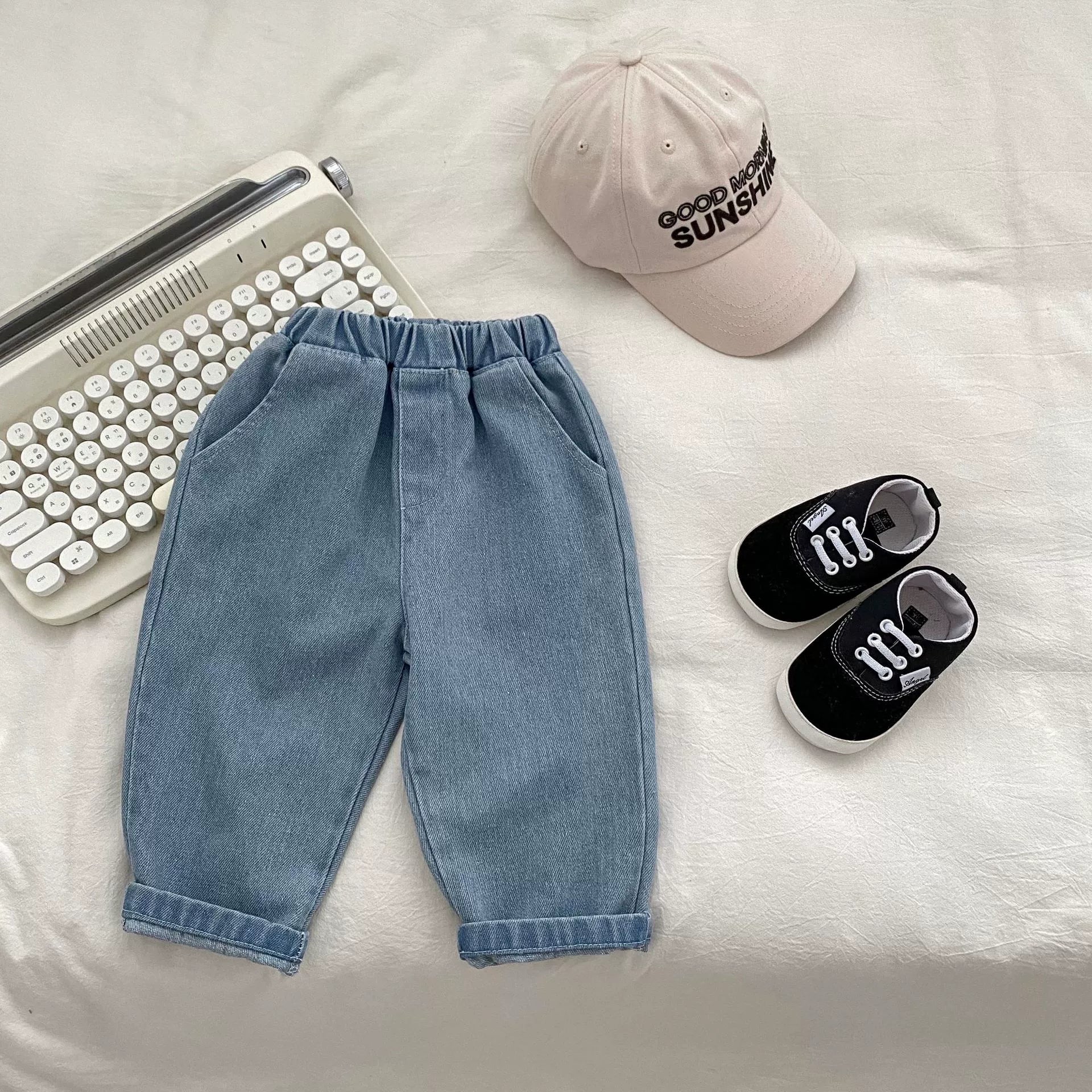 Spring and Autumn Baby Kids Unisex Striped Pattern Top Polo Shirt and Denim Pants Clothing Set, MyKids-USA®, Baby & Toddler Outfits, MyKids-USA -  -  -  -  -  -  - 