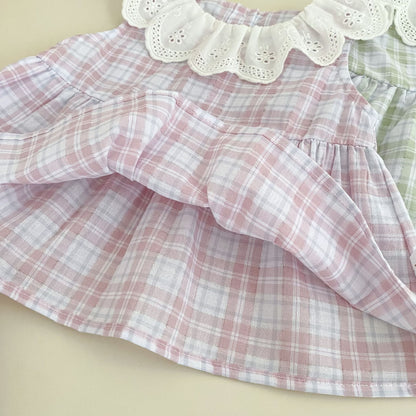Arrival Summer Baby Kids Girls Sleeveless Plaid Pattern Top and Pants Clothing Set, MyKids-USA®, Baby & Children's Outfits, MyKids-USA -  -  -  -  -  -  - .