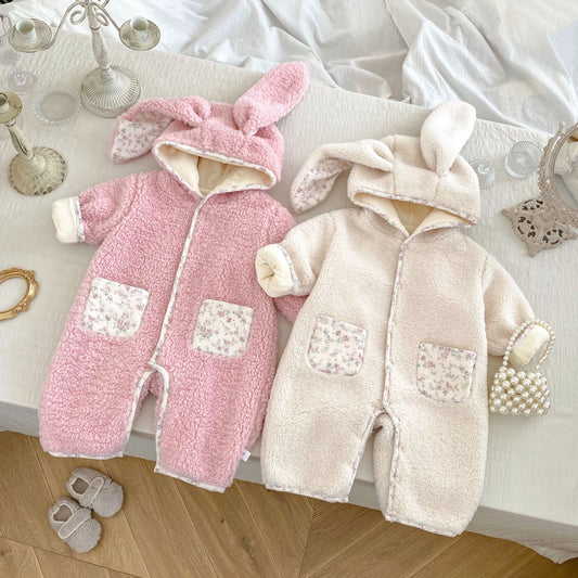 Autumn and Spring Arrival Baby Girls Rabbits Design Long Sleeves Cozy Rompers, MyKids-USA®, Baby One-Pieces, MyKids-USA -  -  -  -  -  -  - .