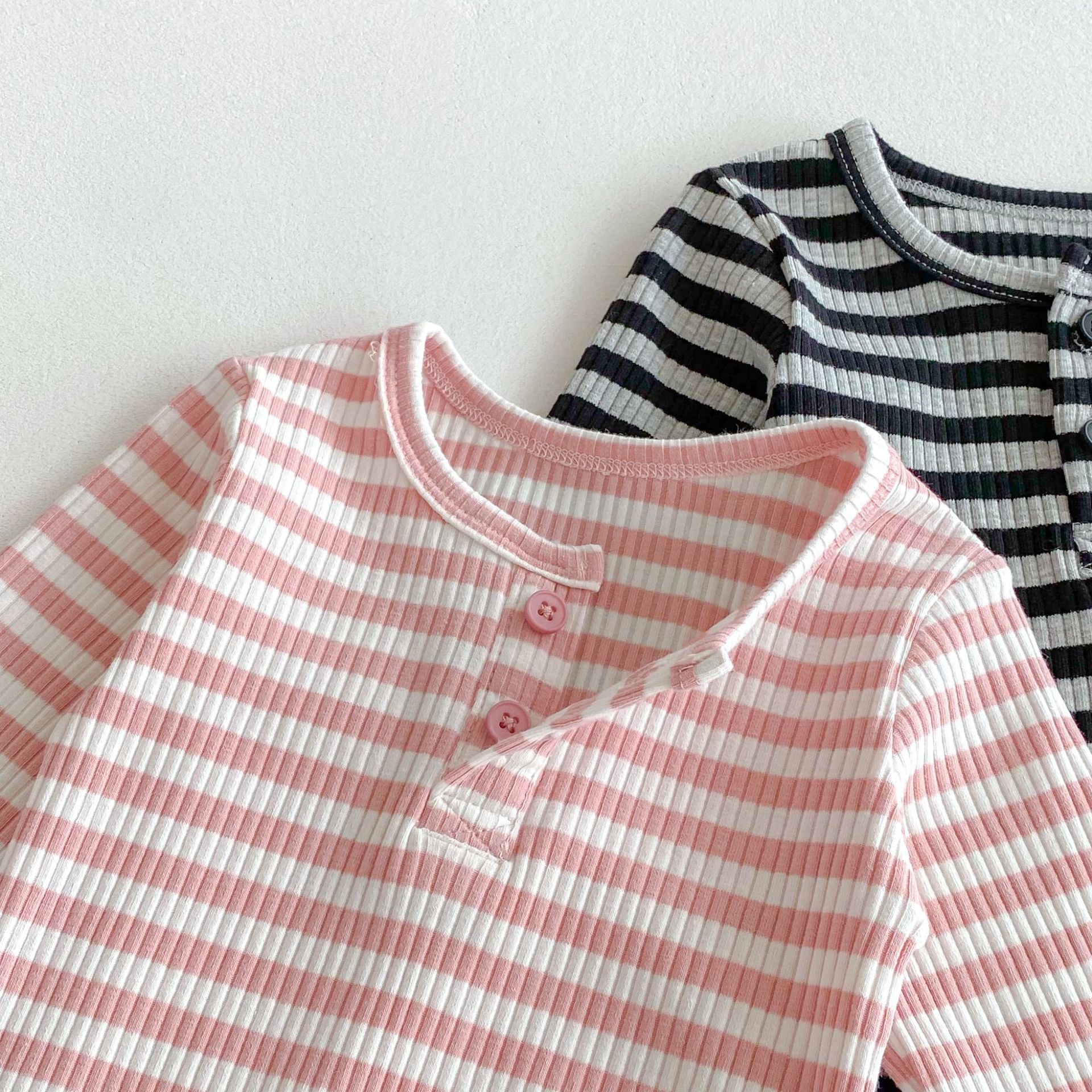 Autumn Arrival Baby Unisex Long Sleeves Striped Onesies, MyKids-USA®, Baby One-Pieces, MyKids-USA -  -  -  -  -  -  - 