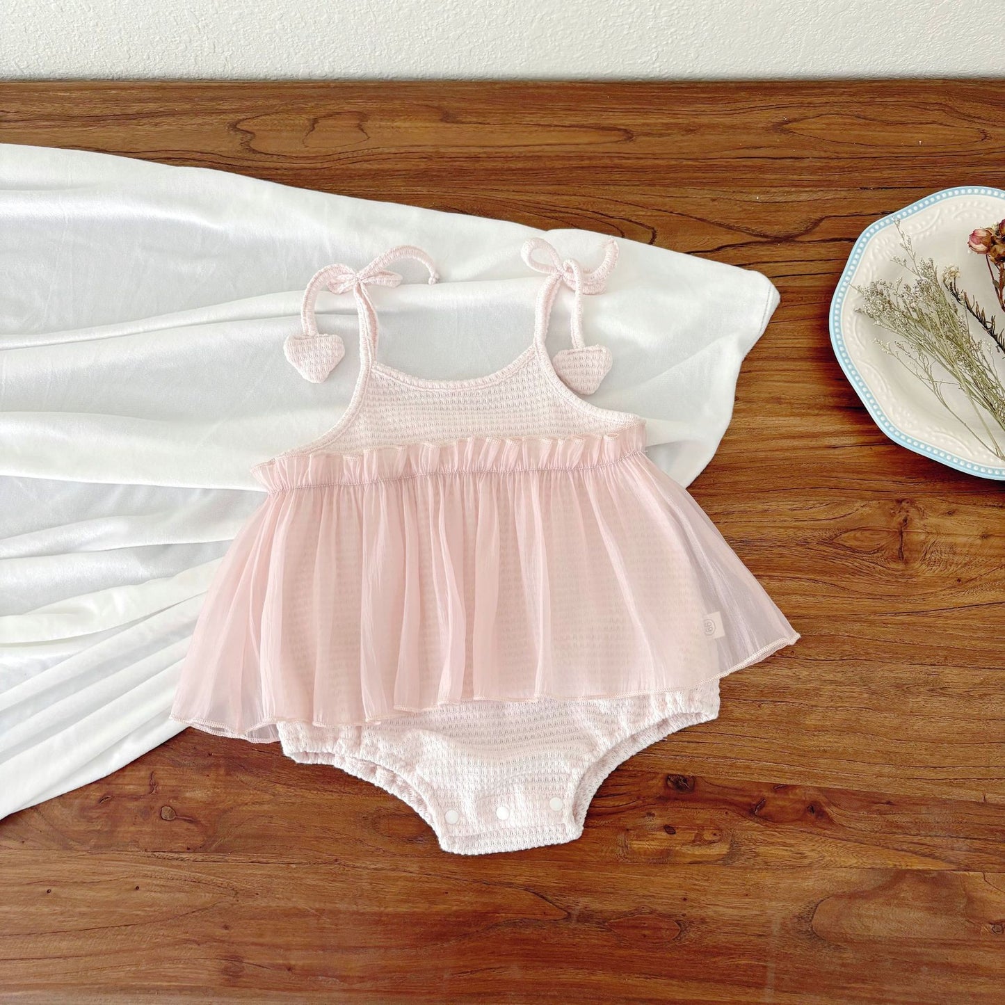 Summer Arrival Baby Girls Cute Waffle Grid Sleeveless Dress Design Strap Onesies, MyKids-USA®, Baby One-Pieces, MyKids-USA -  -  -  -  -  -  - 