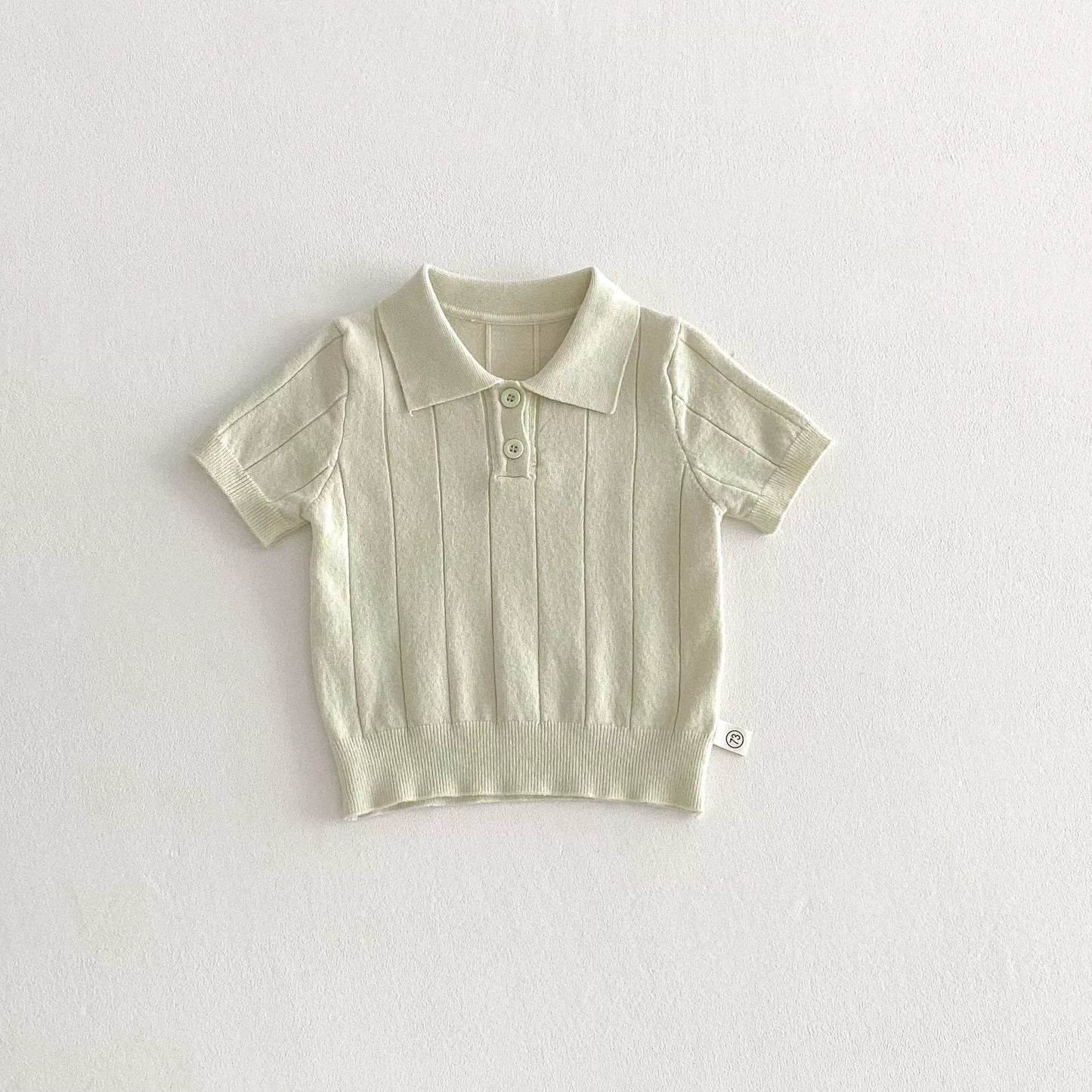 Summer Arrival Baby Kids Unisex Casual Solid Color Short Sleeves Top Knitted Polo Shirt, MyKids-USA®, Baby Activity Tops, MyKids-USA - Size/Age - 73 (6-9M) - Color - Green -  -  - TR2506182041-C