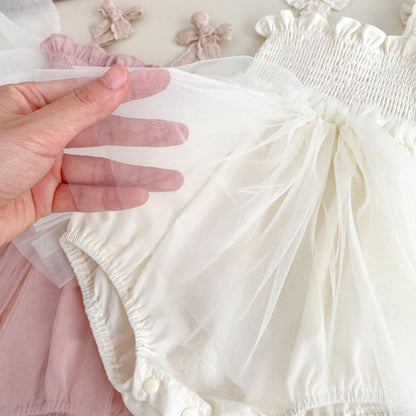 Summer Arrival Baby Girls Cute Solid Color Pleated Sleeveless Dress Design Strap Onesies, MyKids-USA®, Baby One-Pieces, MyKids-USA -  -  -  -  -  -  - 