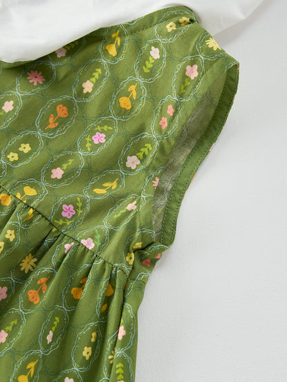 Summer Baby Kids Girls Floral Sleeveless Embroidery Collar Dress, MyKids-USA®, Baby & Toddler Dresses, MyKids-USA -  -  -  -  -  -  - 