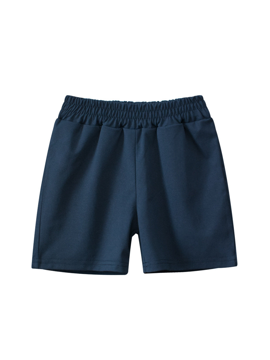 Summer Arrival Boys Casual Style Solid Color Shorts, MyKids-USA®, Shorts, MyKids-USA - Size/Age - 90 (12-24M) - Color - Navy Blue (Dark Blue) -  -  - TR2505091945-E