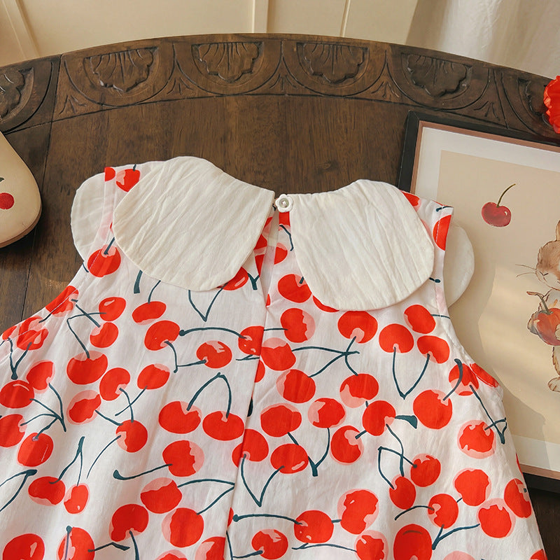 Summer Arrival Baby Girls Sleeveless Cherry Pattern Dress, MyKids-USA®, Baby & Children's Dresses, MyKids-USA -  -  -  -  -  -  - .
