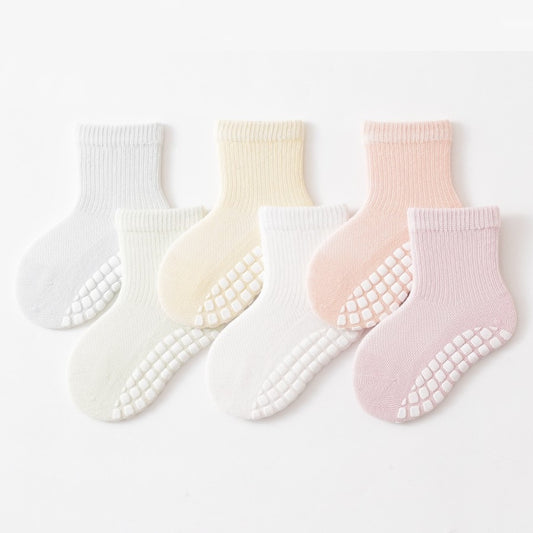 Summer Baby Kids Boys and Girls Breathable Anti-Slip Color Patchwork Socks Set