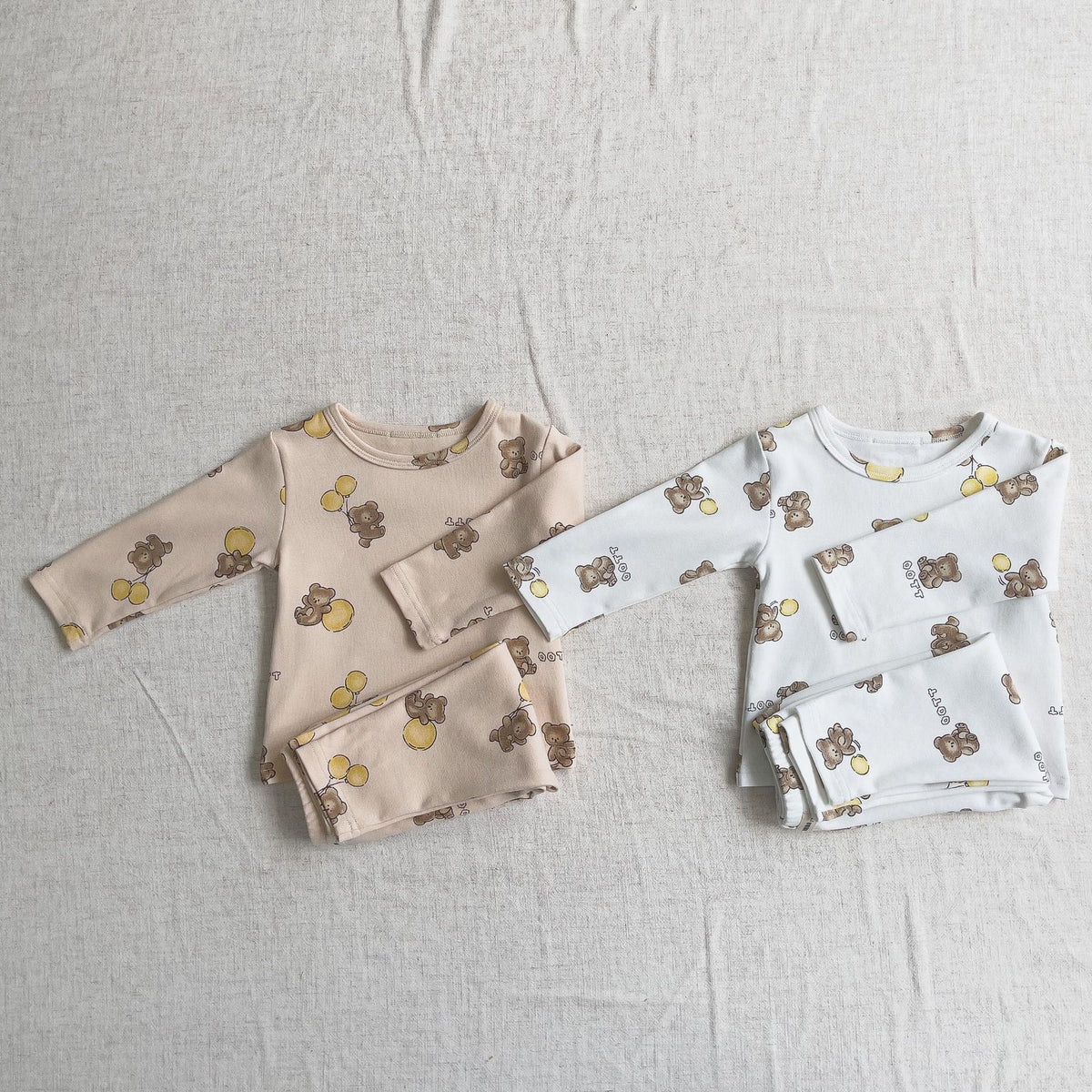 MyKids-USA® Spring and Autumn Baby Kids Long Sleeves Teddy Bear Cartoon Top and Pants Clothing Set