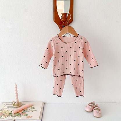 Spring and Autumn Baby Kids Girls Casual Pattern Top and Pants Clothing Set, MyKids-USA®, Baby & Toddler Outfits, MyKids-USA - Size/Age - 66 (3-6M) - Color - Pink -  -  - TR2509132327-B