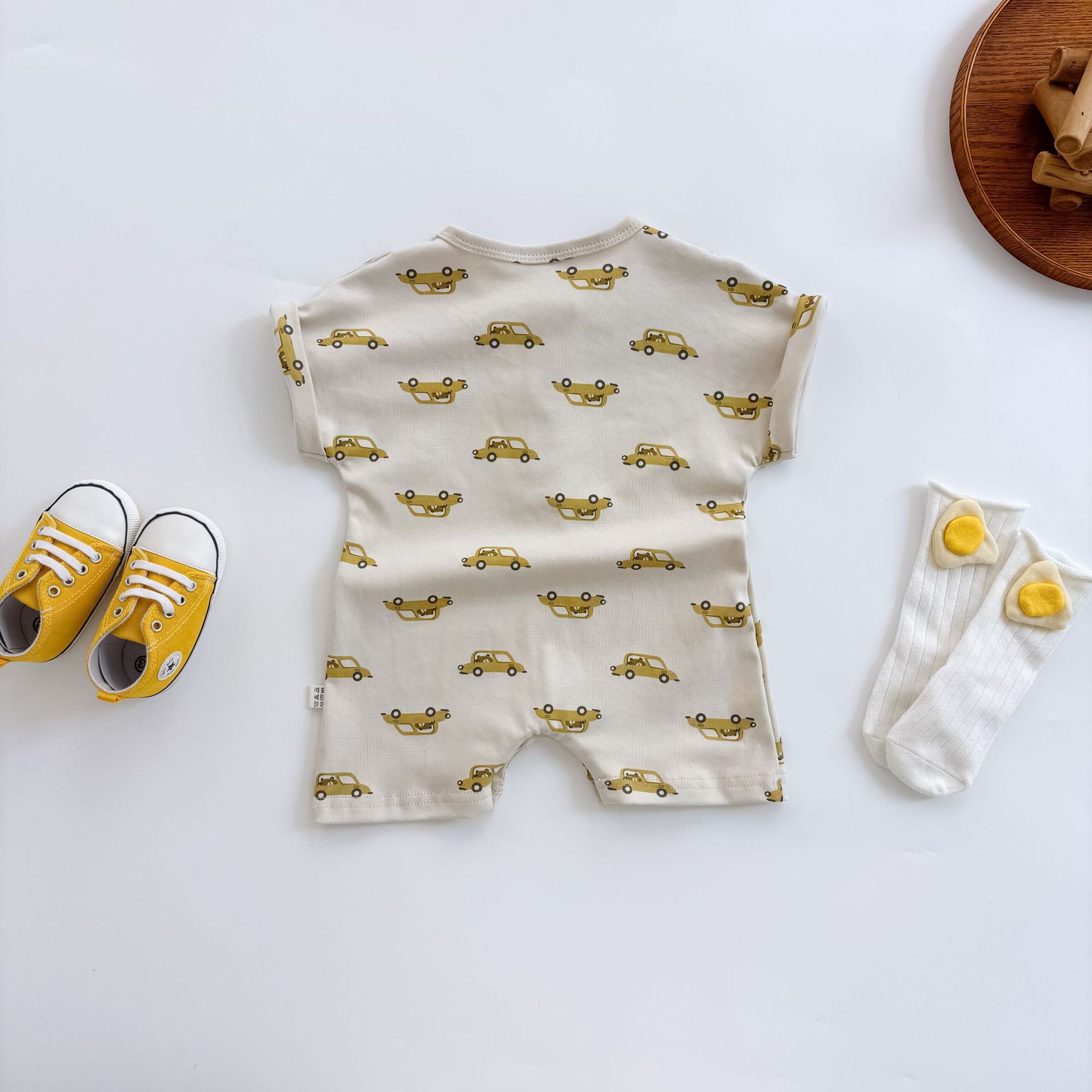Summer Arrival Baby Unisex Cartoon Cars Pattern Short Sleeves Rompers, MyKids-USA®, Baby One-Pieces, MyKids-USA -  -  -  -  -  -  - 