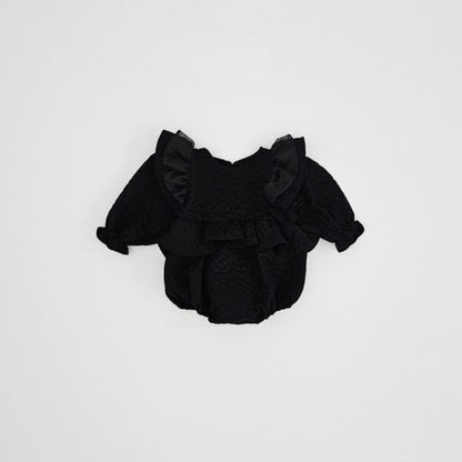 MyKids-USA® Autumn Flutter Sleeve Ruffle Bubble Baby Kids Girls Princess Bodysuit