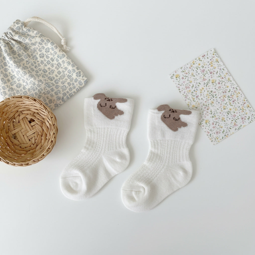Autumn and Spring Baby Unisex Breathable Simple Animals Pattern Casual Socks